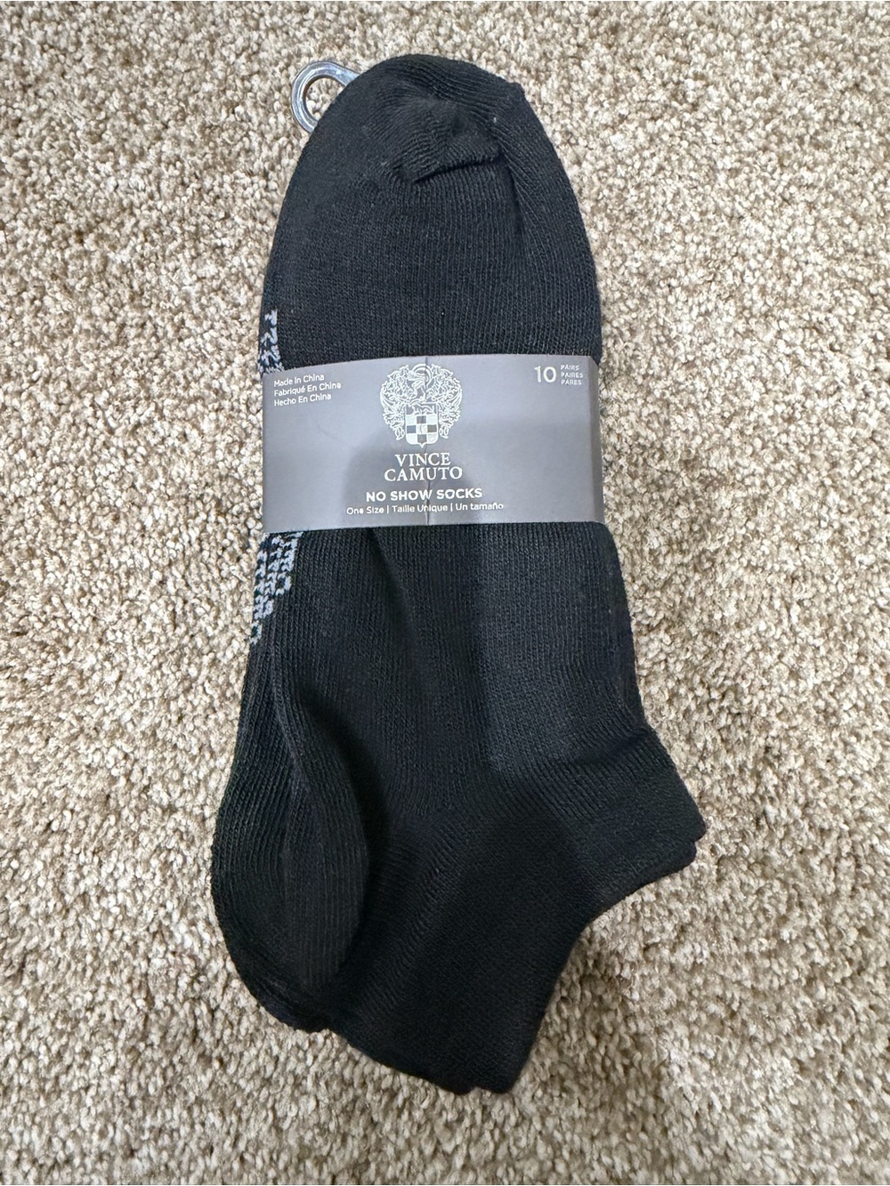 New Vince Camuto Socks Women’s 10 Pair Black No Show Sock Casual Activewear